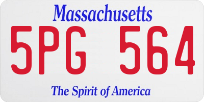 MA license plate 5PG564