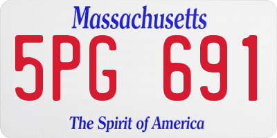 MA license plate 5PG691