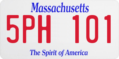 MA license plate 5PH101