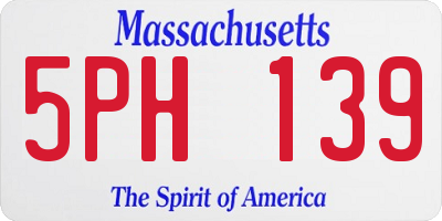 MA license plate 5PH139