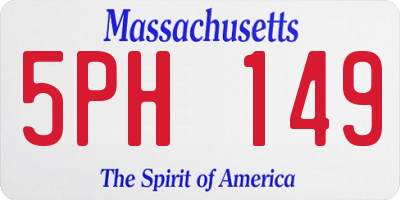 MA license plate 5PH149