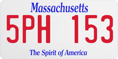 MA license plate 5PH153