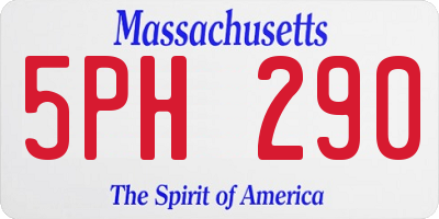 MA license plate 5PH290