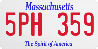 MA license plate 5PH359