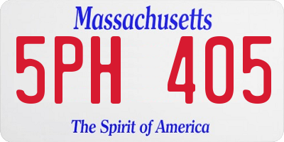 MA license plate 5PH405
