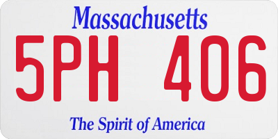 MA license plate 5PH406