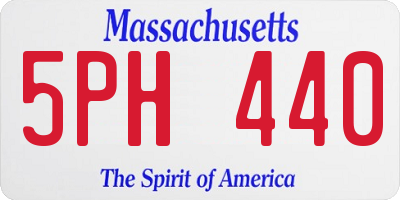 MA license plate 5PH440