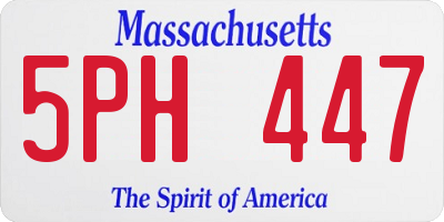 MA license plate 5PH447