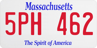MA license plate 5PH462