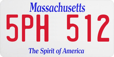 MA license plate 5PH512