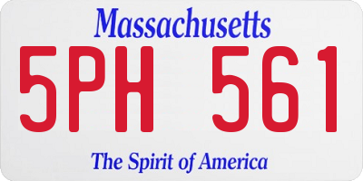 MA license plate 5PH561