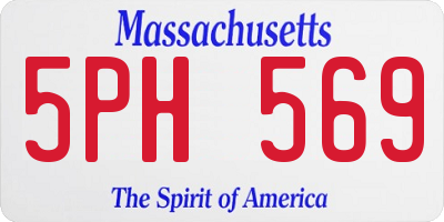MA license plate 5PH569
