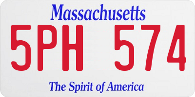 MA license plate 5PH574