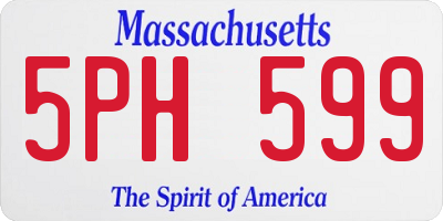 MA license plate 5PH599