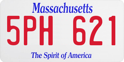 MA license plate 5PH621