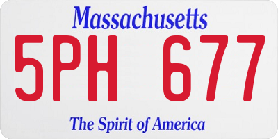 MA license plate 5PH677