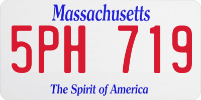 MA license plate 5PH719