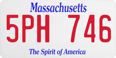MA license plate 5PH746