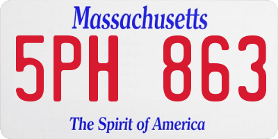 MA license plate 5PH863