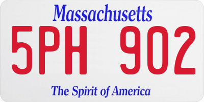 MA license plate 5PH902