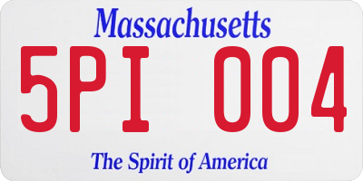 MA license plate 5PI004
