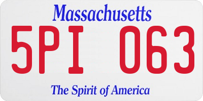 MA license plate 5PI063