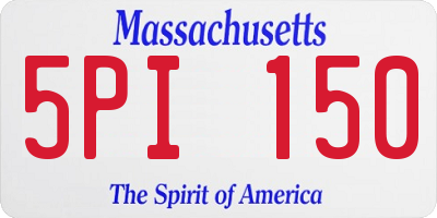 MA license plate 5PI150