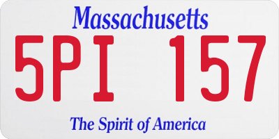 MA license plate 5PI157