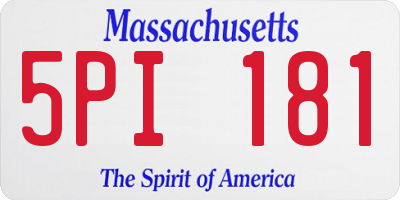 MA license plate 5PI181