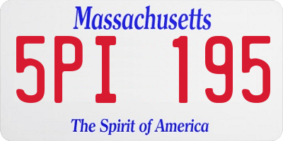 MA license plate 5PI195