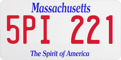MA license plate 5PI221