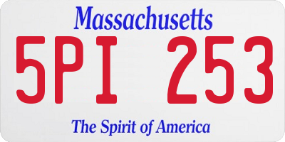 MA license plate 5PI253