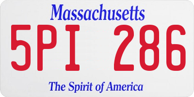 MA license plate 5PI286