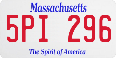 MA license plate 5PI296