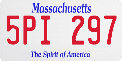 MA license plate 5PI297