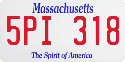 MA license plate 5PI318