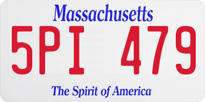 MA license plate 5PI479