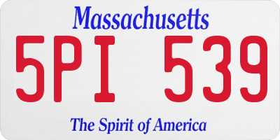 MA license plate 5PI539