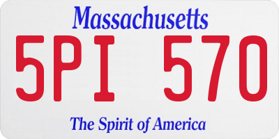 MA license plate 5PI570