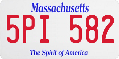 MA license plate 5PI582