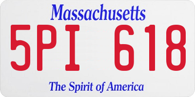 MA license plate 5PI618