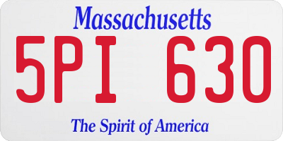 MA license plate 5PI630