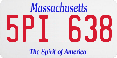 MA license plate 5PI638