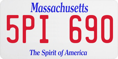 MA license plate 5PI690