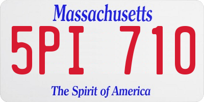 MA license plate 5PI710