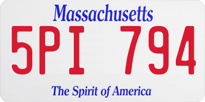 MA license plate 5PI794