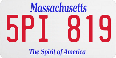 MA license plate 5PI819