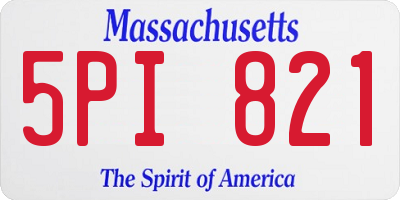 MA license plate 5PI821