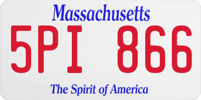 MA license plate 5PI866
