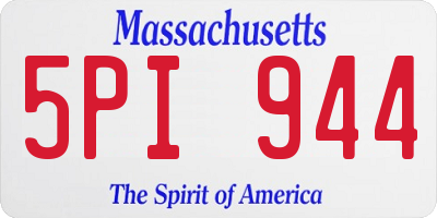 MA license plate 5PI944